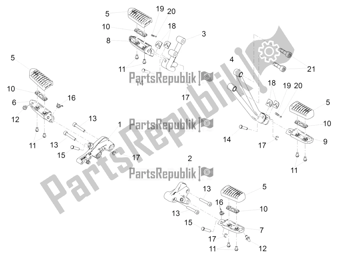 Todas las partes para Reposapiés de Moto-Guzzi V7 III Anniversario 750 ABS 2017