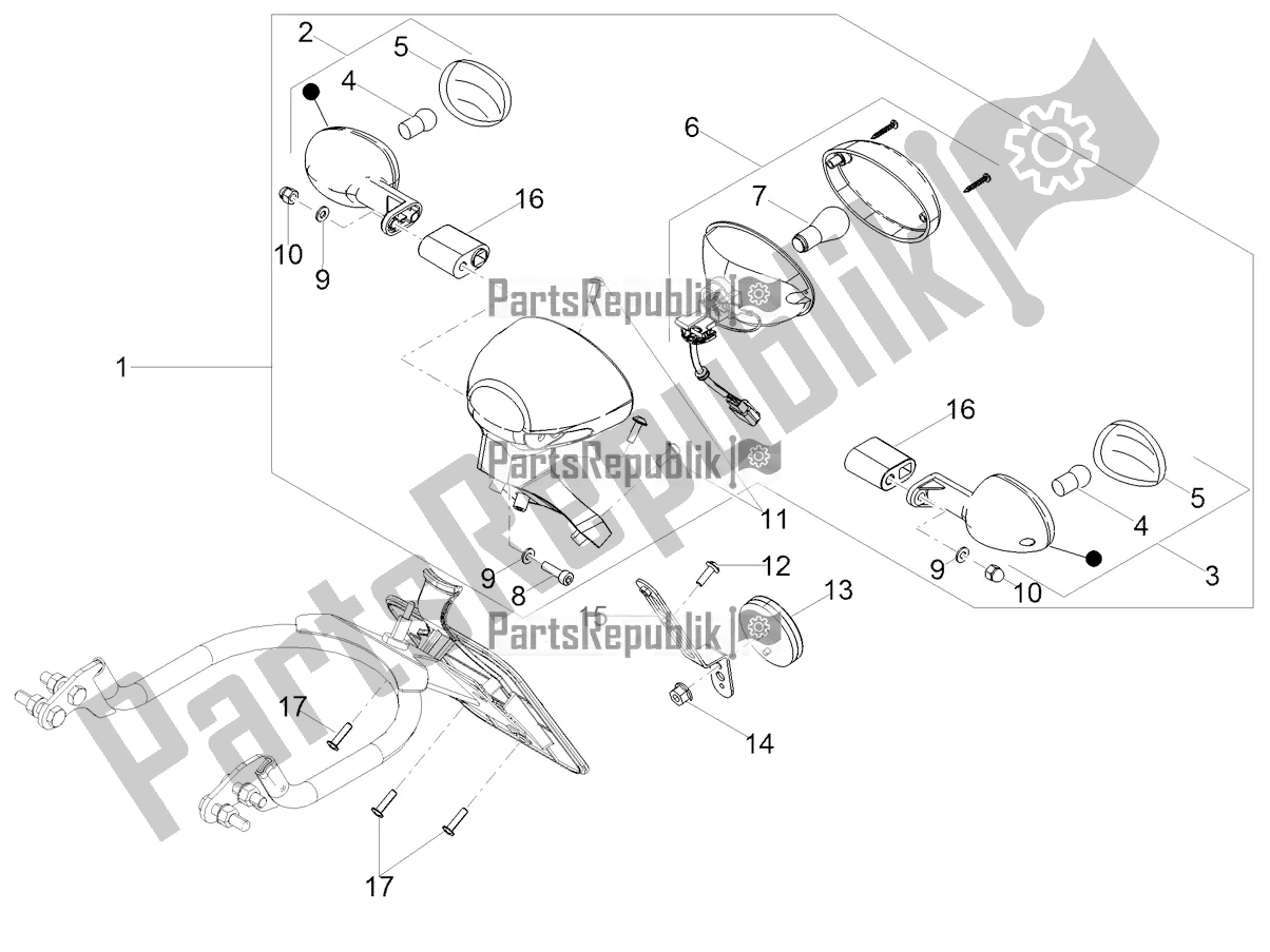 Alle onderdelen voor de Achterlichten van de Moto-Guzzi V7 III Anniversario 750 ABS 2017