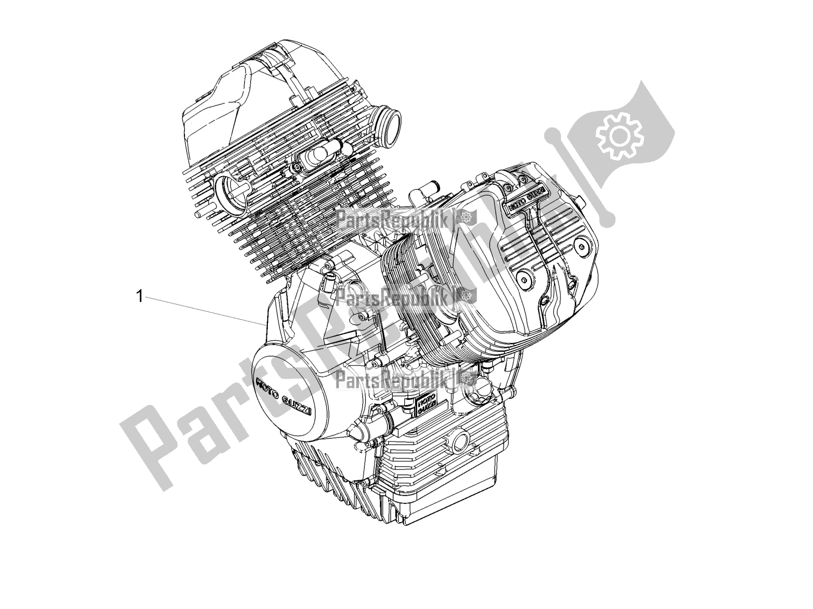 Todas las partes para Palanca Parcial Completa Del Motor de Moto-Guzzi V7 III Anniversario 750 ABS USA 2017