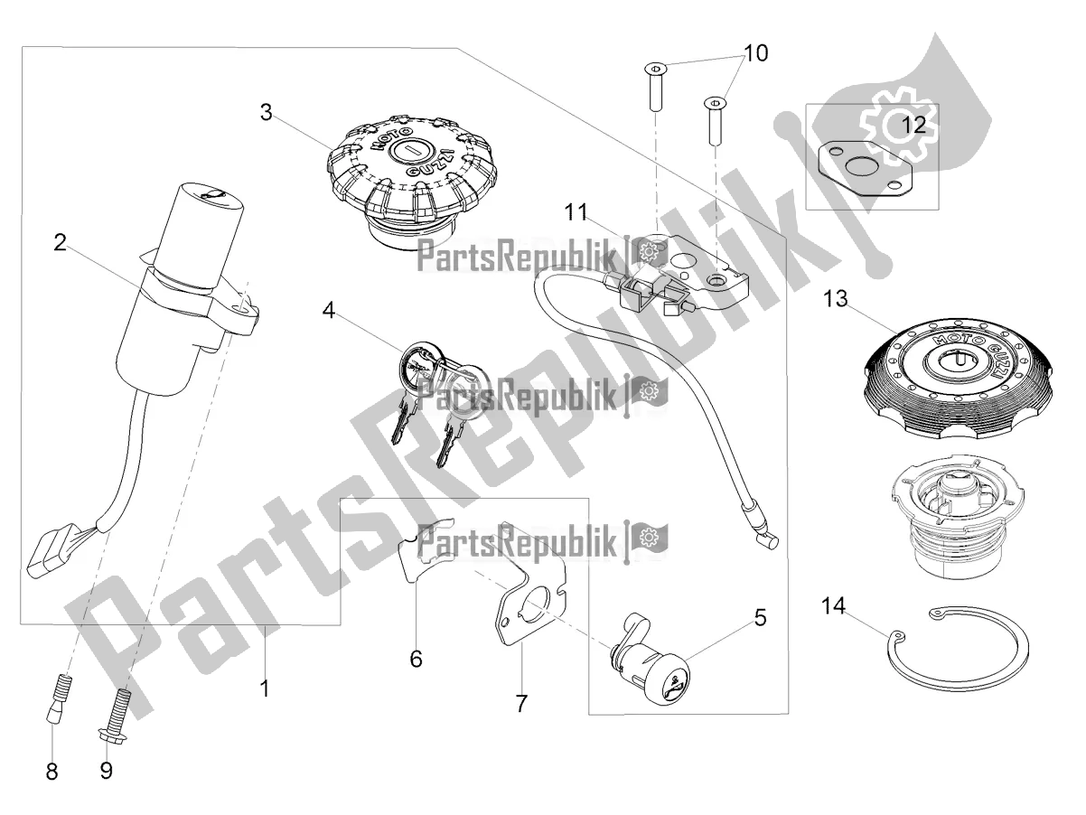 All parts for the Locks of the Moto-Guzzi V7 III Anniversario 750 ABS USA 2017