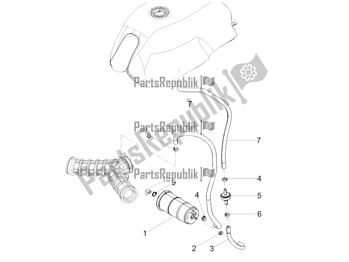 Tutte le parti per il Sistema Di Recupero Del Vapore Di Combustibile del Moto-Guzzi V7 III Carbon 750 2018