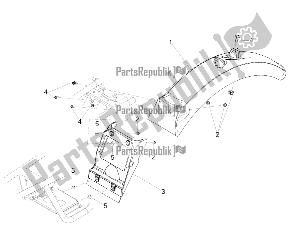 Tutte le parti per il Parafango Posteriore del Moto-Guzzi V7 III Carbon 750 2018