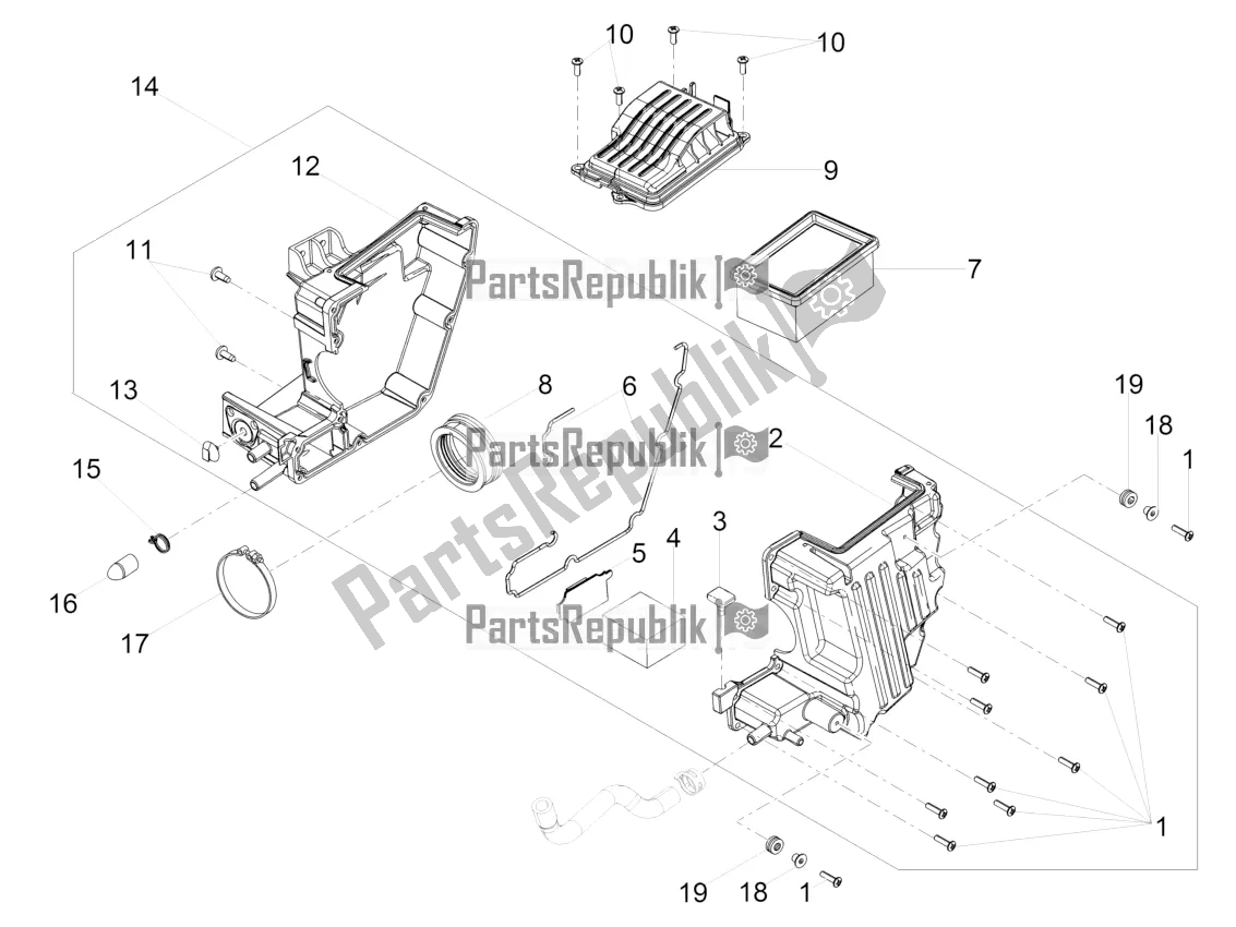 Todas las partes para Caja De Aire de Moto-Guzzi V7 III Carbon 750 2019