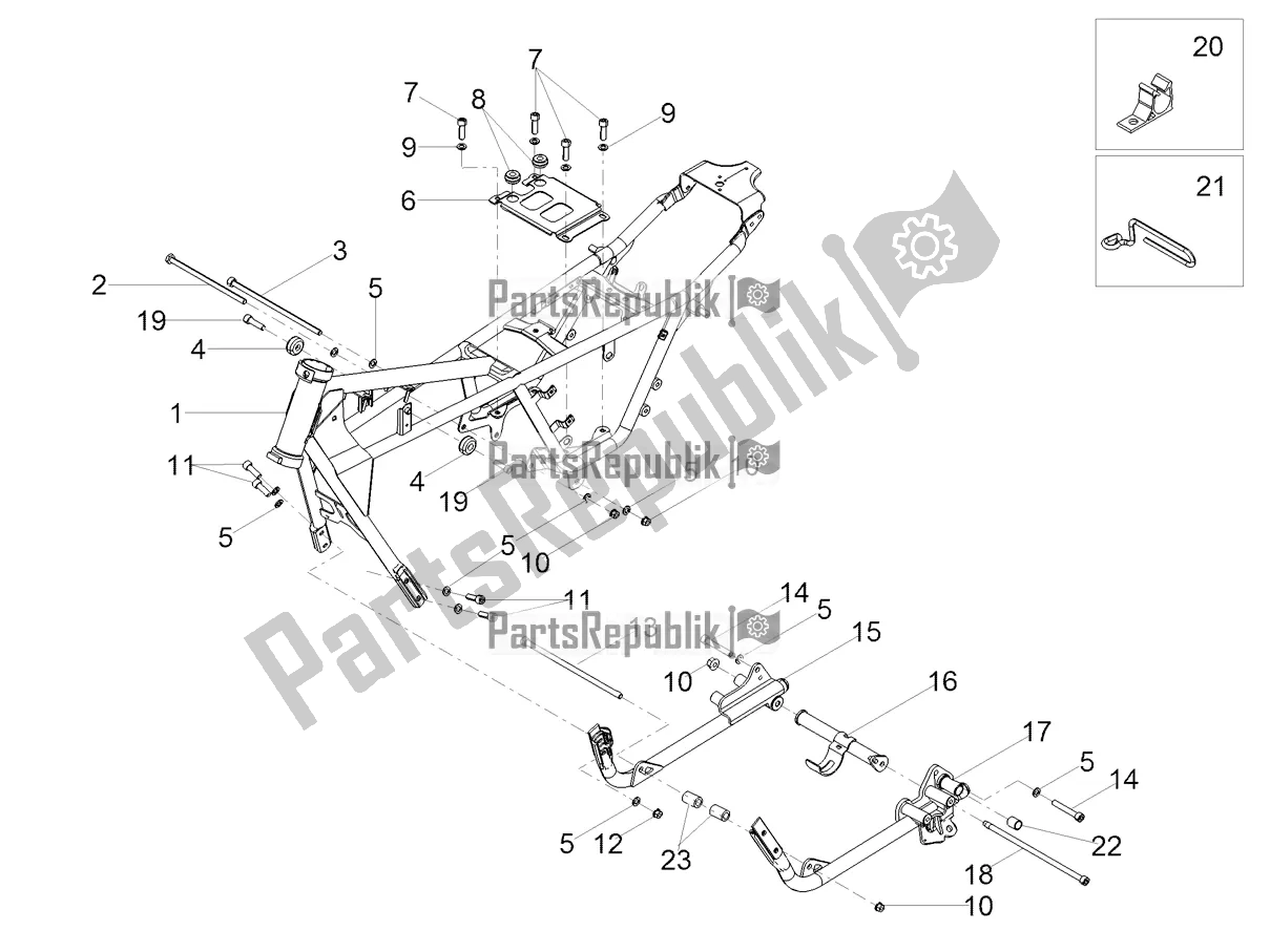 Tutte le parti per il Telaio del Moto-Guzzi V7 III Carbon 750 2019