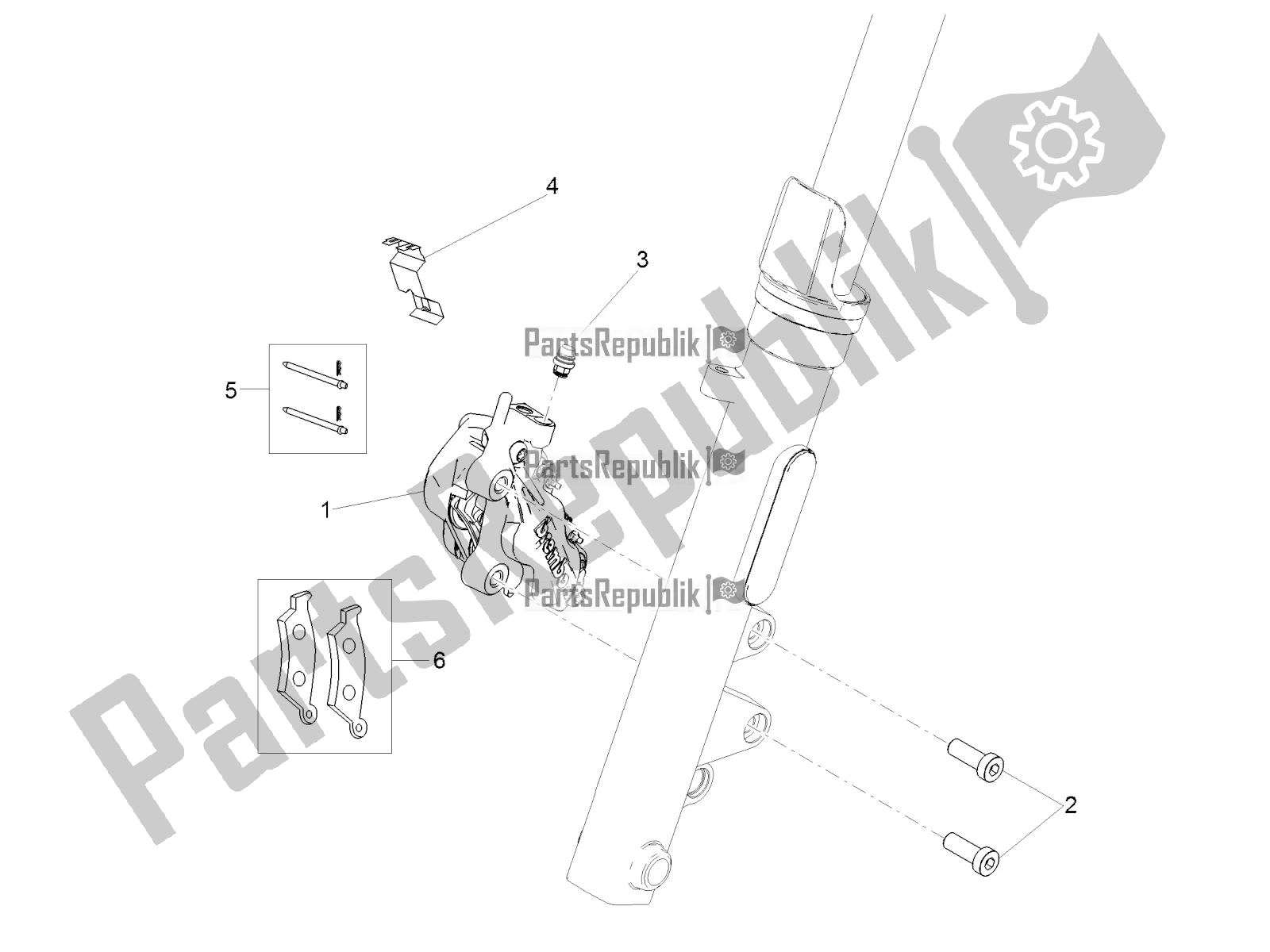 Todas las partes para Pinza De Freno Delantero de Moto-Guzzi V7 III Carbon 750 2019