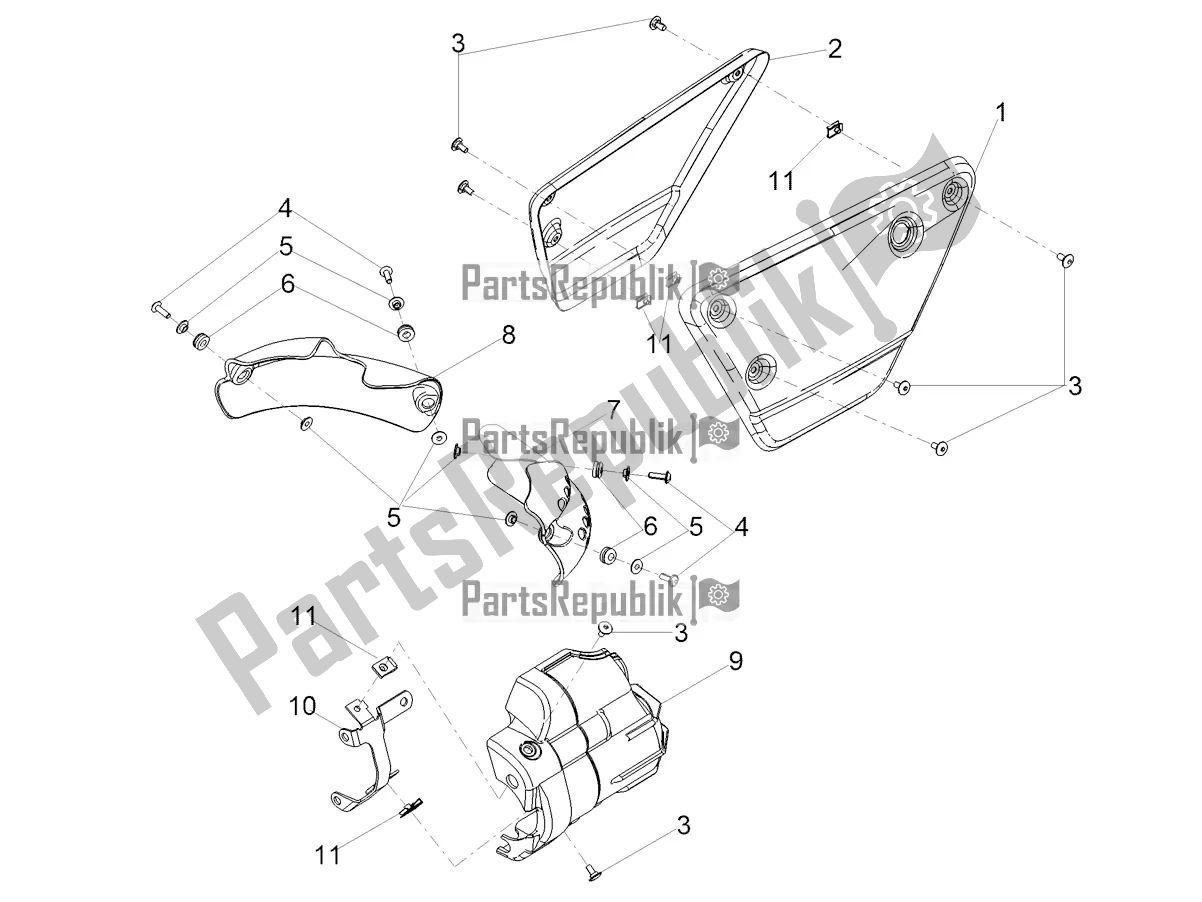 Tutte le parti per il Corpo Centrale del Moto-Guzzi V7 III Carbon 750 USA 2018