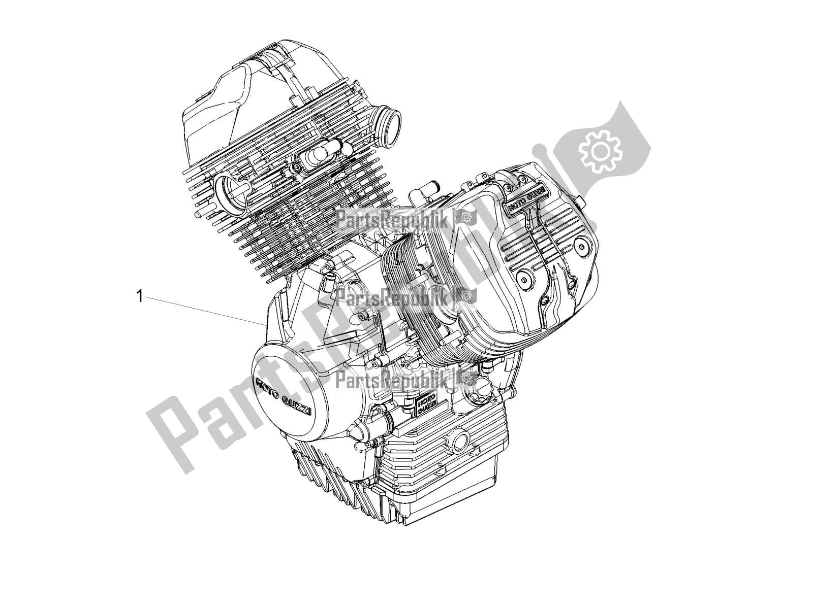 Wszystkie części do Cz???-d? Wignia Uzupe? Niaj? Ca Silnik Moto-Guzzi V7 III Carbon 750 USA 2018