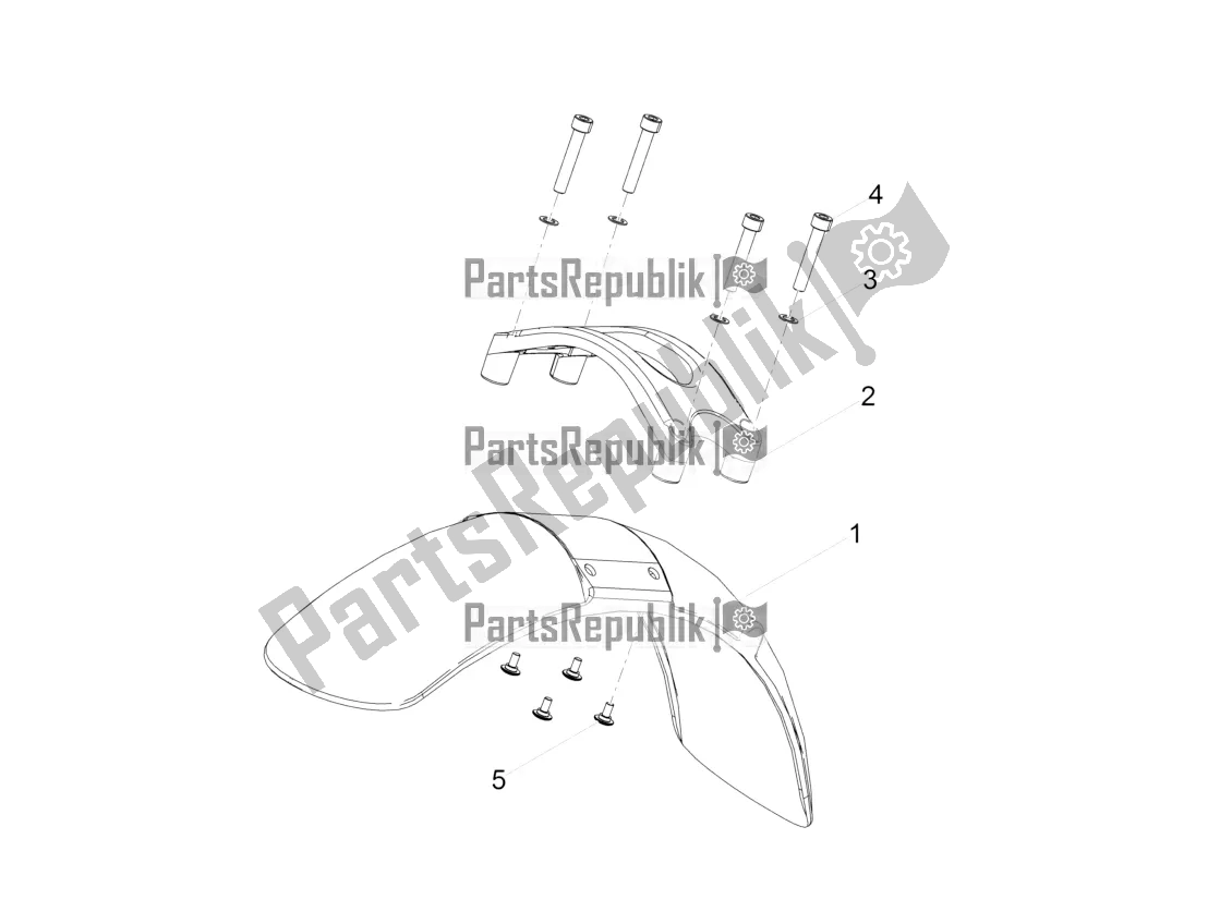 Tutte le parti per il Parafango Anteriore-colonna del Moto-Guzzi V7 III Carbon 750 USA 2018