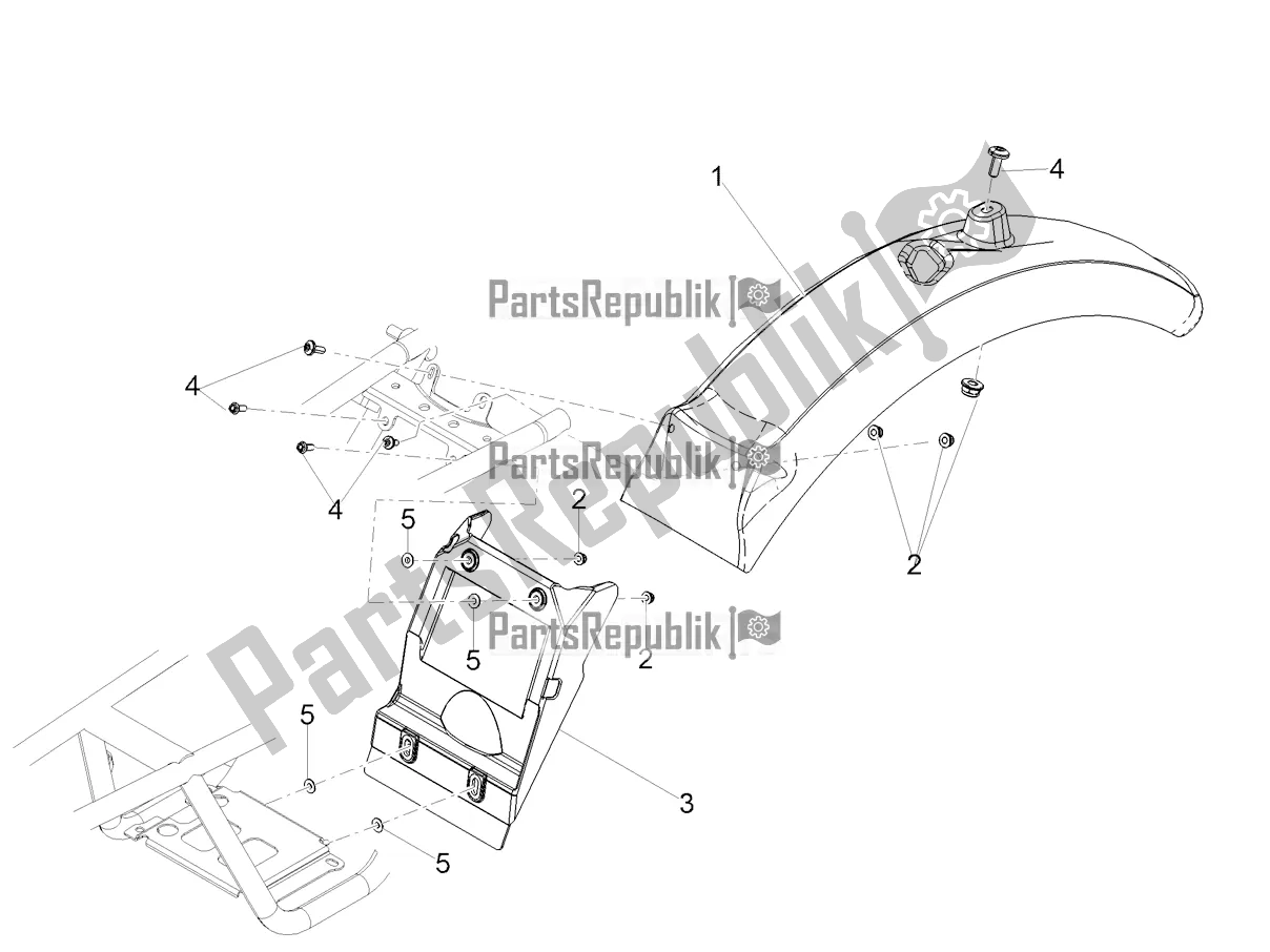 Tutte le parti per il Parafango Posteriore del Moto-Guzzi V7 III Carbon 750 USA 2018