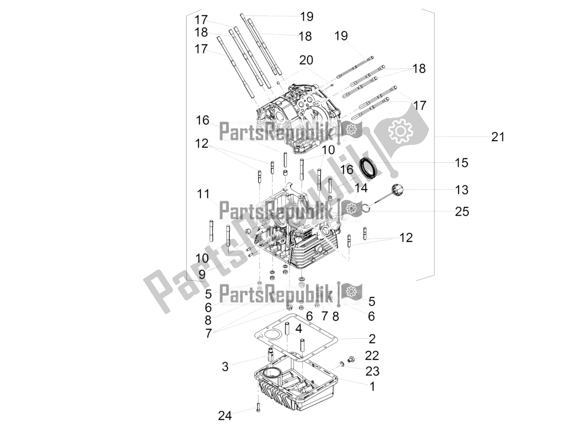 Tutte le parti per il Carter I del Moto-Guzzi V7 III Carbon 750 USA 2019