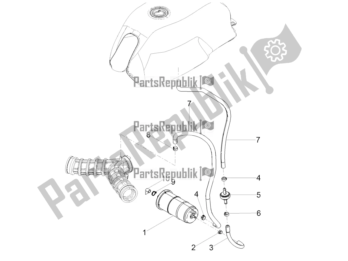 Toutes les pièces pour le Système De Récupération De Vapeur De Carburant du Moto-Guzzi V7 III Carbon 750 USA 2019