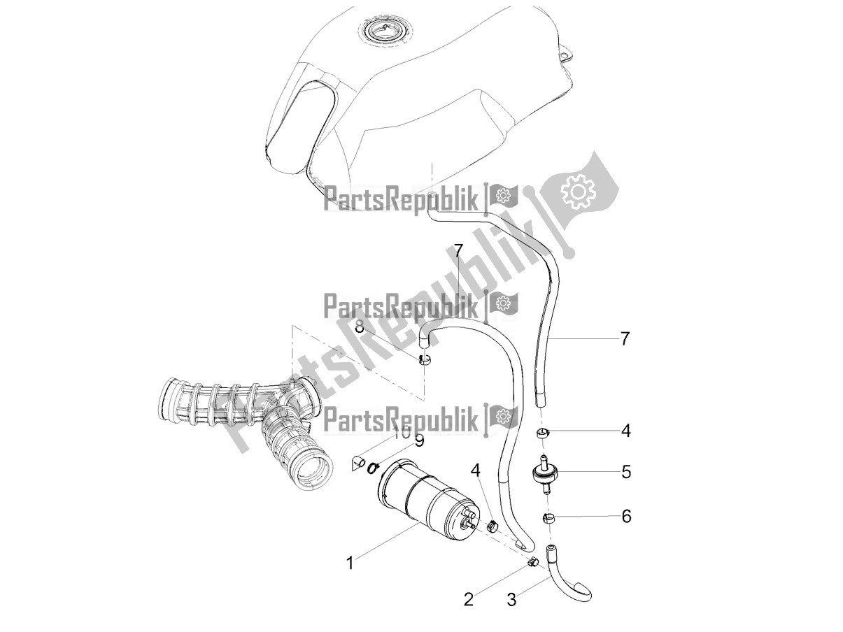 Toutes les pièces pour le Système De Récupération De Vapeur De Carburant du Moto-Guzzi V7 III Carbon Shine 750 2018