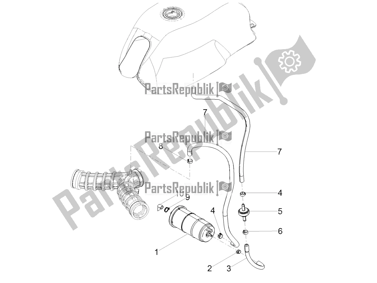 Toutes les pièces pour le Système De Récupération De Vapeur De Carburant du Moto-Guzzi V7 III Carbon Shine 750 2019