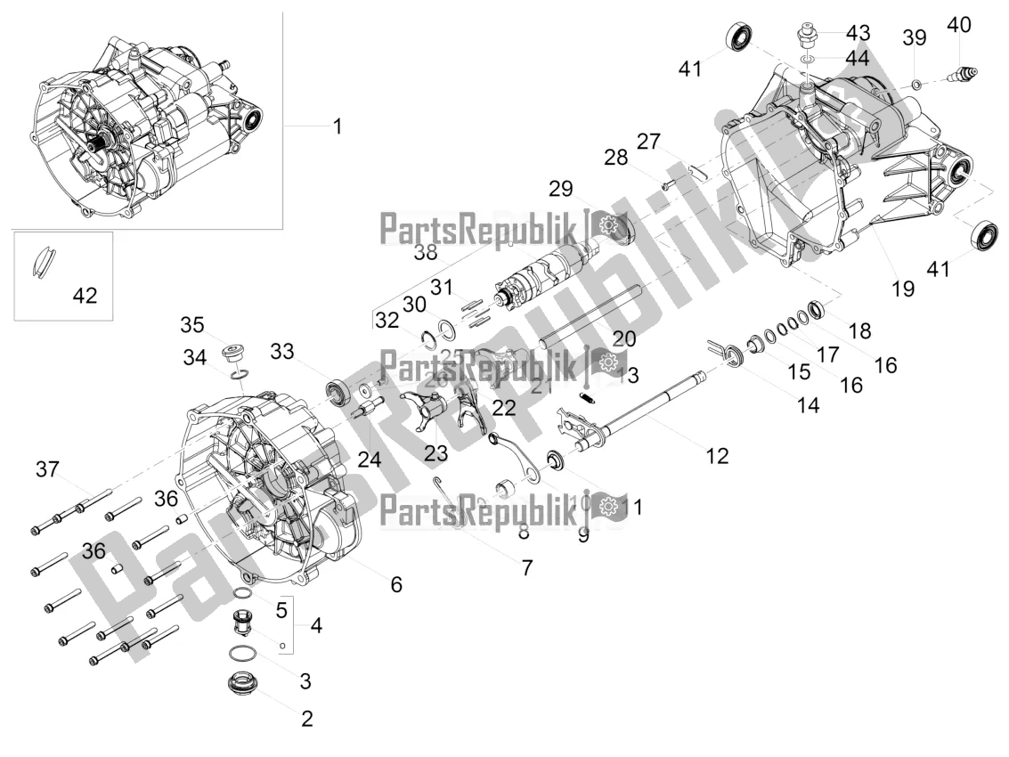 Toutes les pièces pour le Boîte De Vitesses / Sélecteur / Came De Changement De Vitesse du Moto-Guzzi V7 III Carbon Shine 750 2019