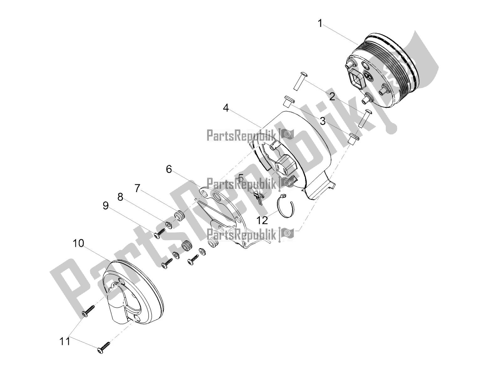 Toutes les pièces pour le Instruments du Moto-Guzzi V7 III Carbon Shine 750 2019