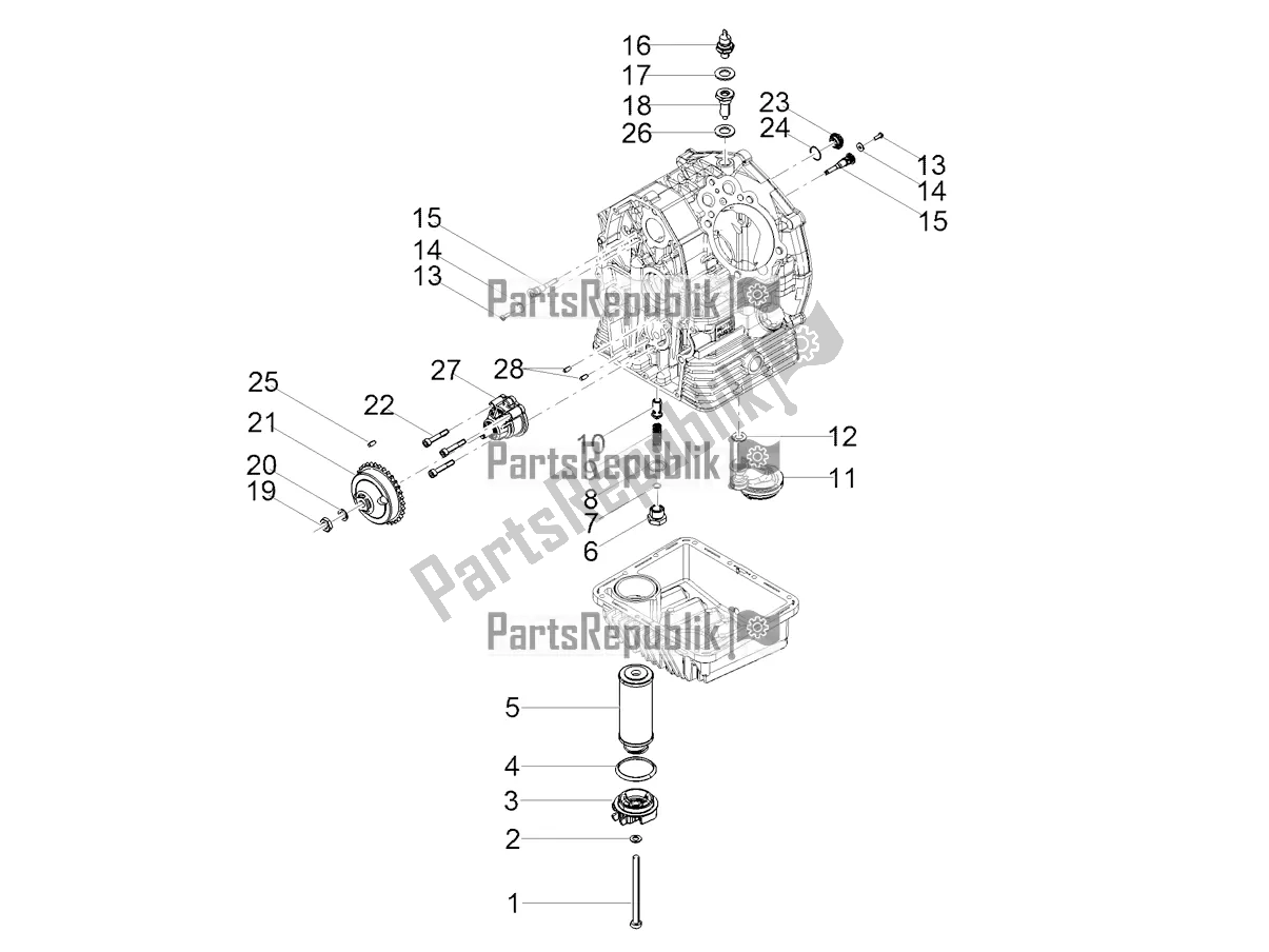 Tutte le parti per il Lubrificazione del Moto-Guzzi V7 III Carbon Shine 750 2019