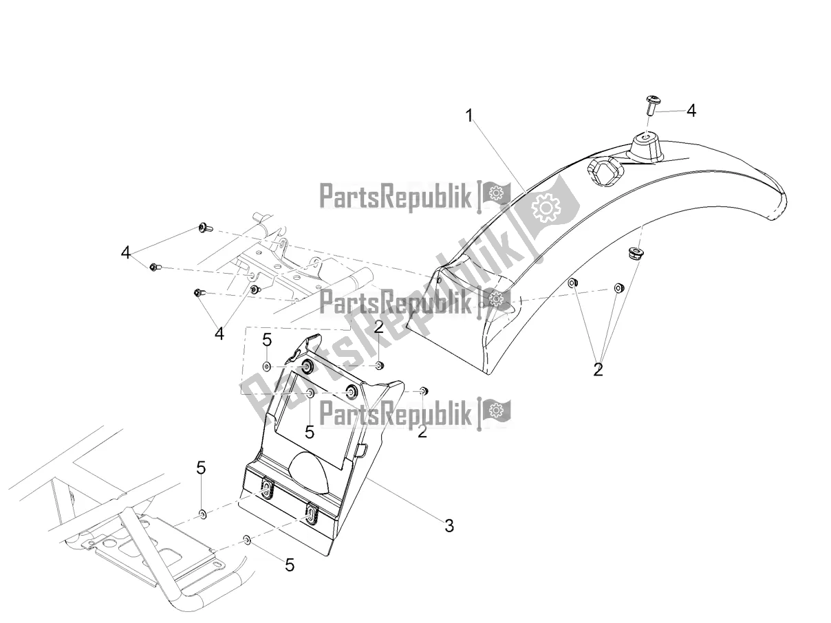 Tutte le parti per il Parafango Posteriore del Moto-Guzzi V7 III Carbon Shine 750 2019
