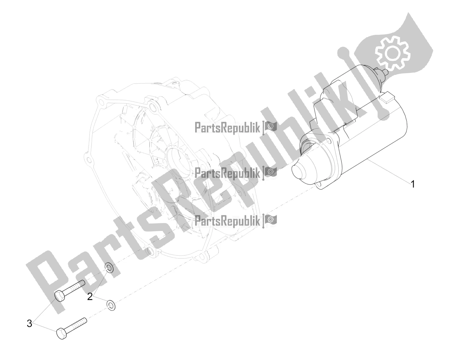 All parts for the Starter / Electric Starter of the Moto-Guzzi V7 III Carbon Shine 750 2019