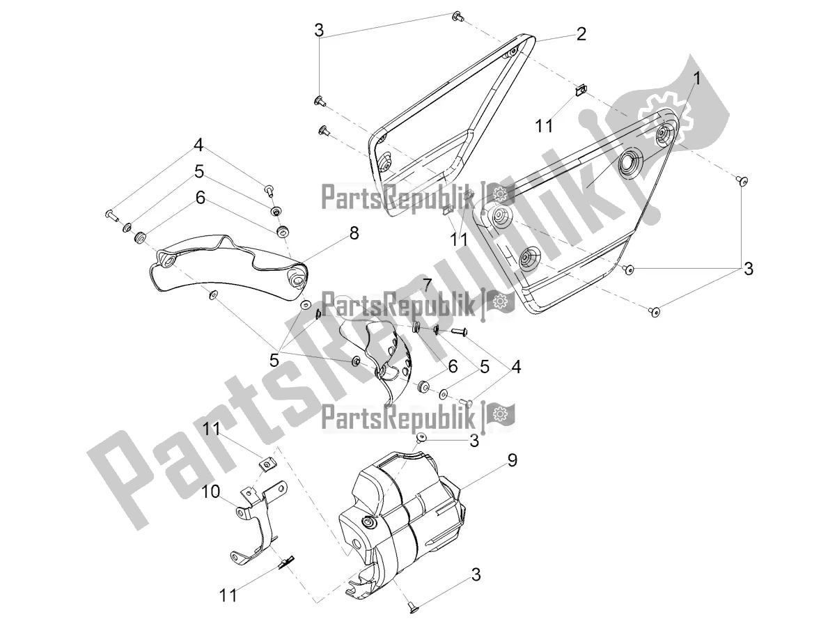 Tutte le parti per il Corpo Centrale del Moto-Guzzi V7 III Carbon Shine 750 USA 2018