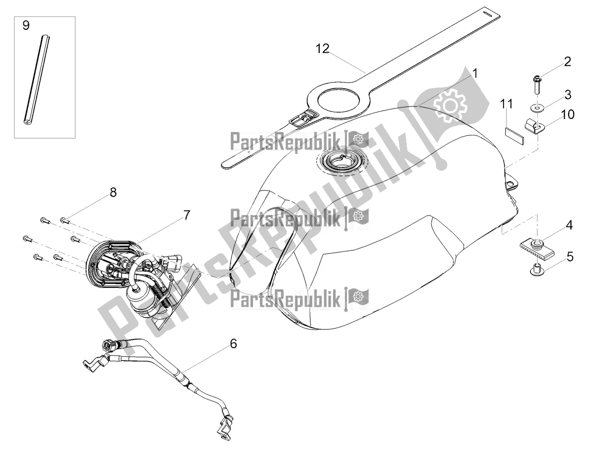 Toutes les pièces pour le Réservoir D'essence du Moto-Guzzi V7 III Carbon Shine 750 USA 2018