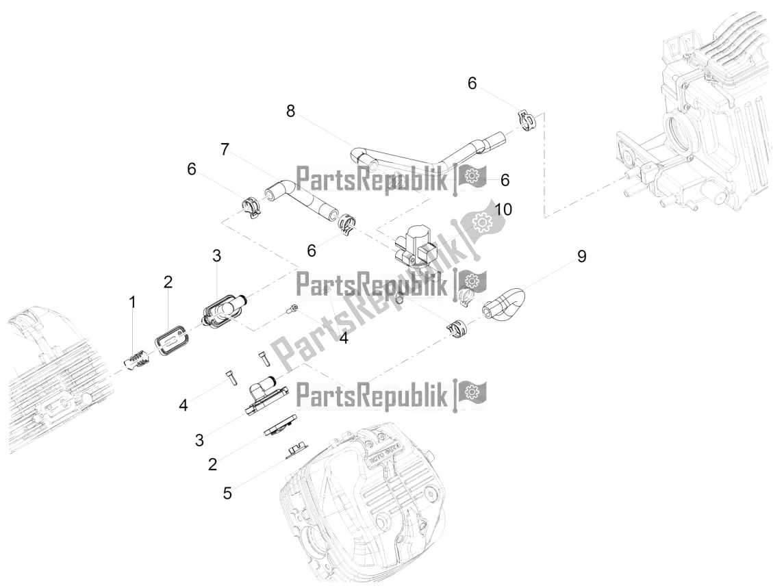 Toutes les pièces pour le Air Secondaire du Moto-Guzzi V7 III Carbon Shine 750 USA 2018