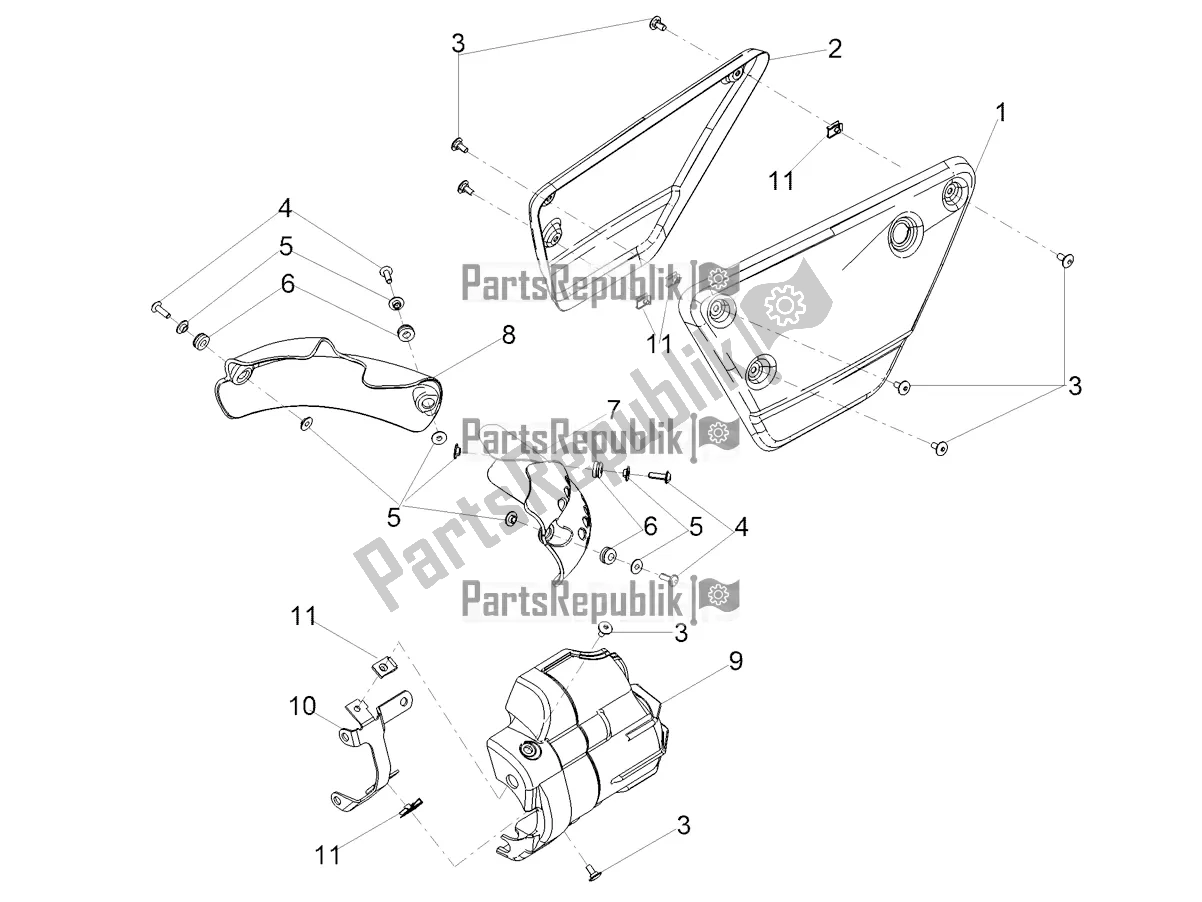 Tutte le parti per il Corpo Centrale del Moto-Guzzi V7 III Carbon Shine 750 USA 2019