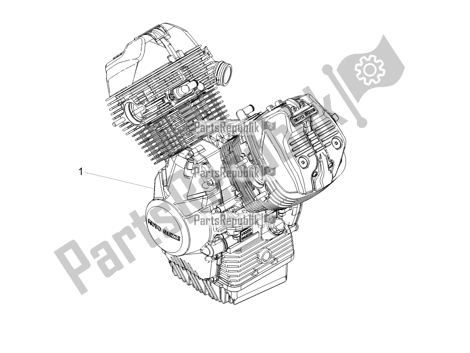 Todas las partes para Palanca Parcial Completa Del Motor de Moto-Guzzi V7 III Carbon Shine 750 USA 2019