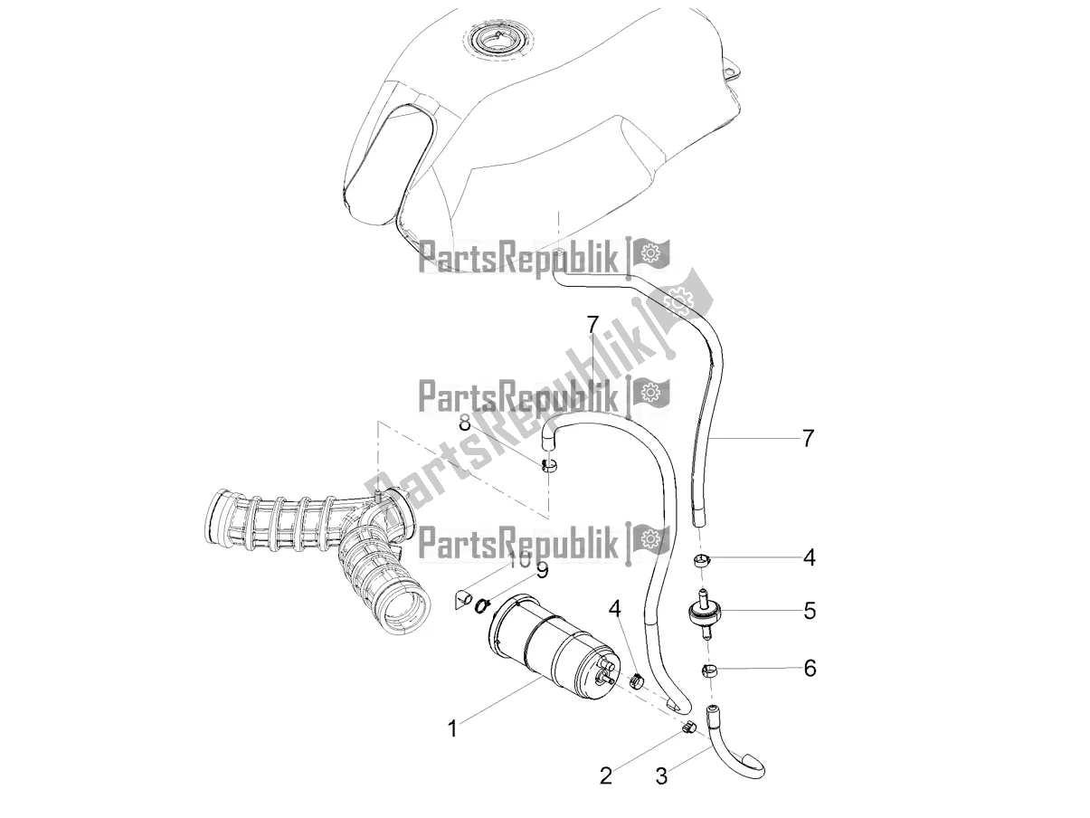 Todas las partes para Sistema De Recuperación De Vapor De Combustible de Moto-Guzzi V7 III Carbon Shine 750 USA 2019