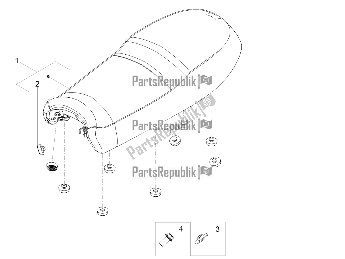 Toutes les pièces pour le Selle du Moto-Guzzi V7 III Carbon Shine 750 USA 2019