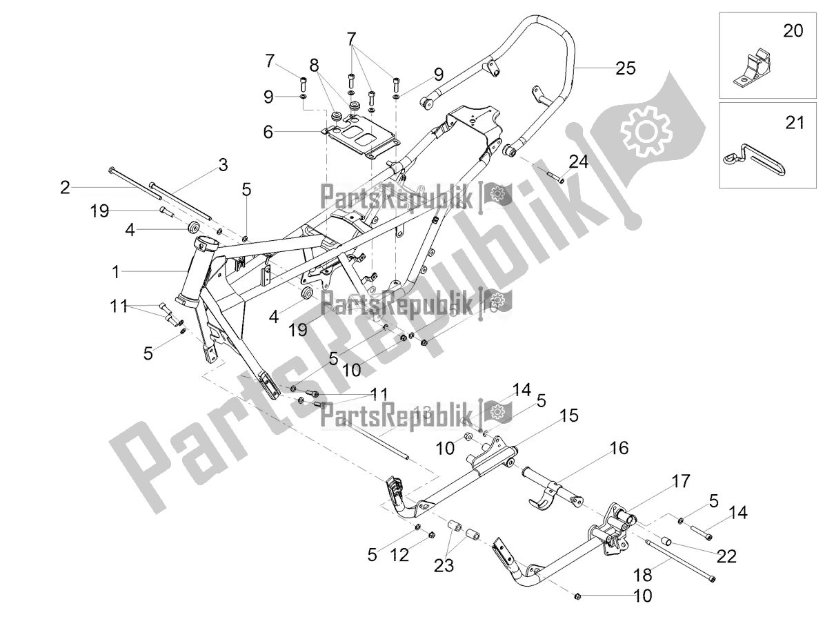 Tutte le parti per il Telaio del Moto-Guzzi V7 III Limited 750 ABS 2018
