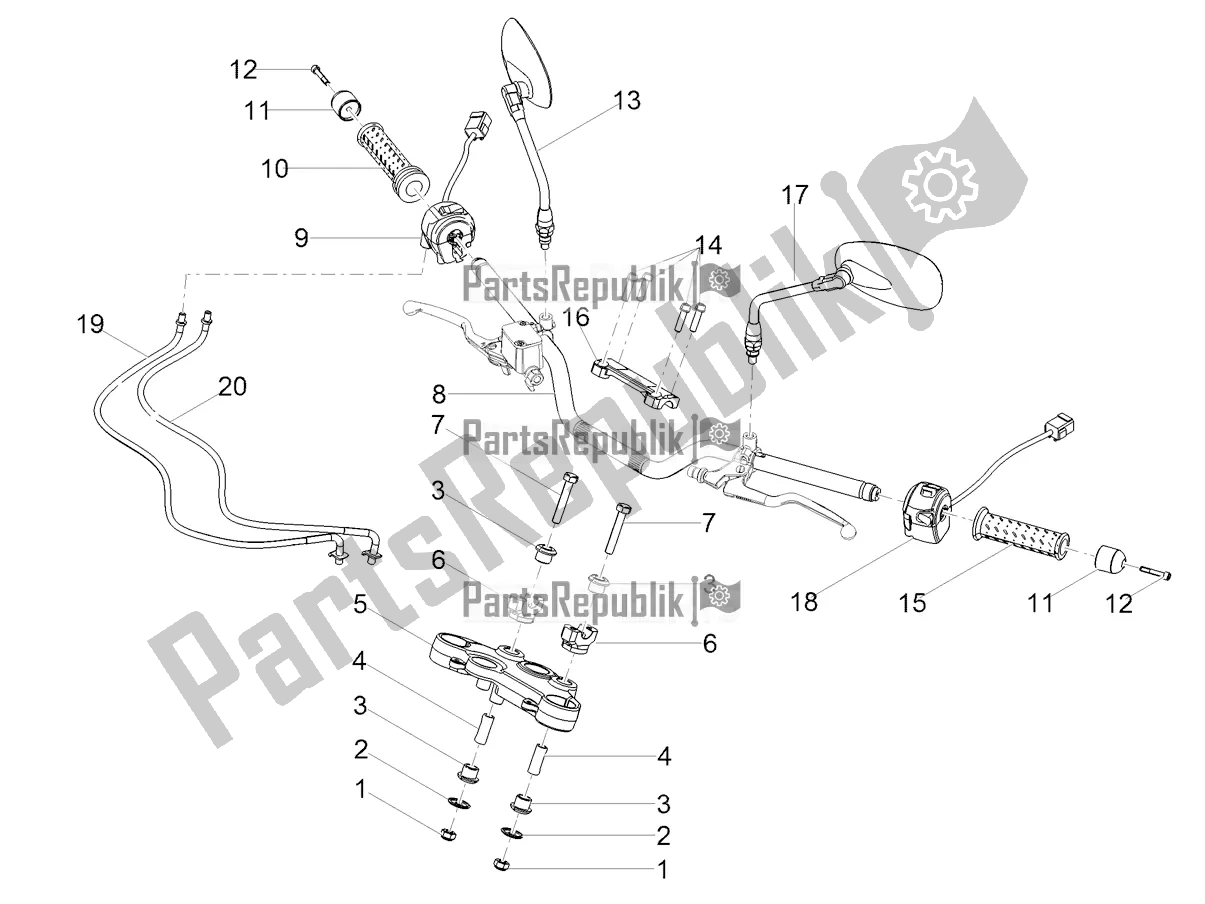 Toutes les pièces pour le Guidon - Commandes du Moto-Guzzi V7 III Limited 750 ABS 2018