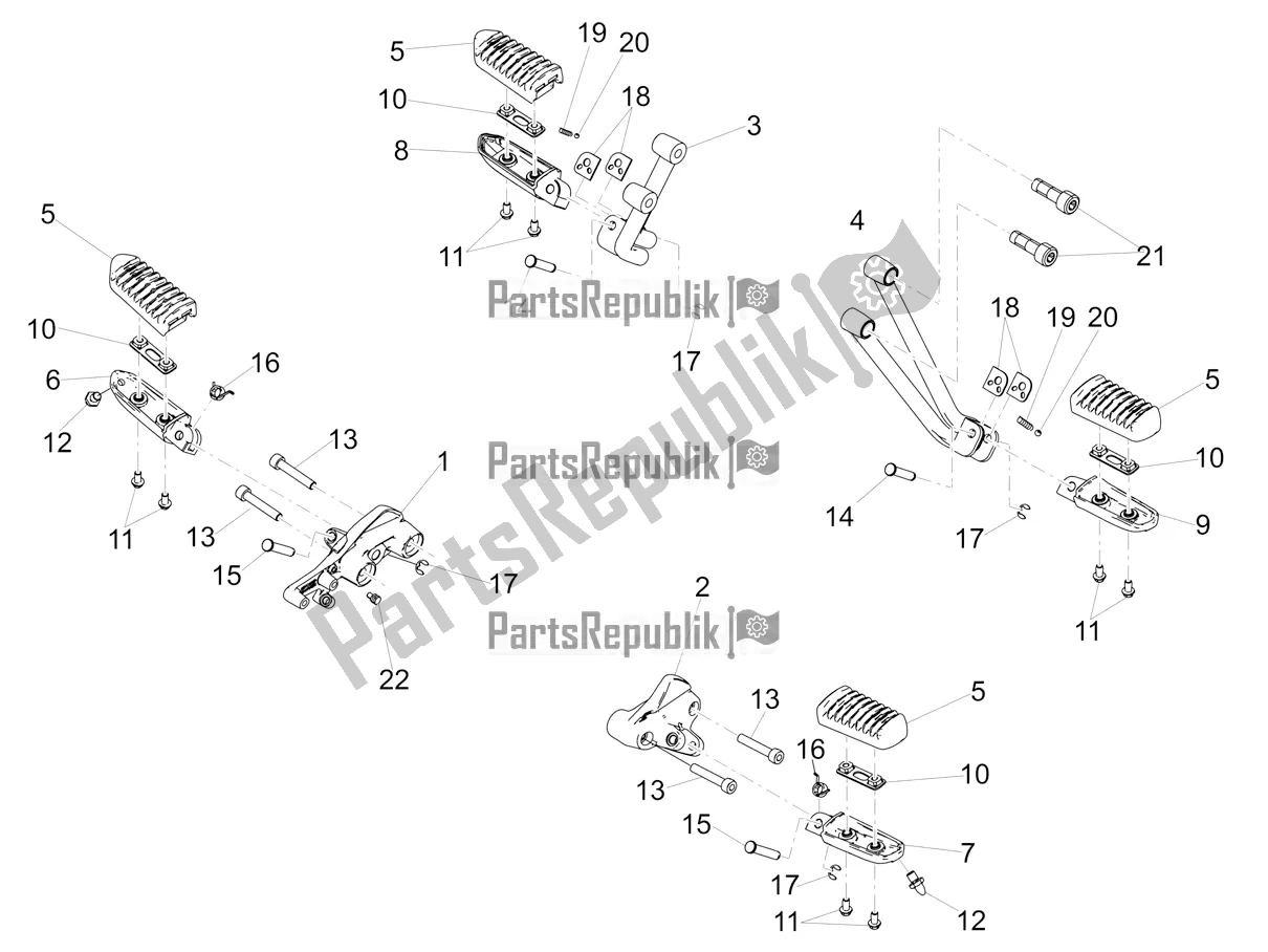 Toutes les pièces pour le Repose-pieds du Moto-Guzzi V7 III Milano 750 ABS 2018
