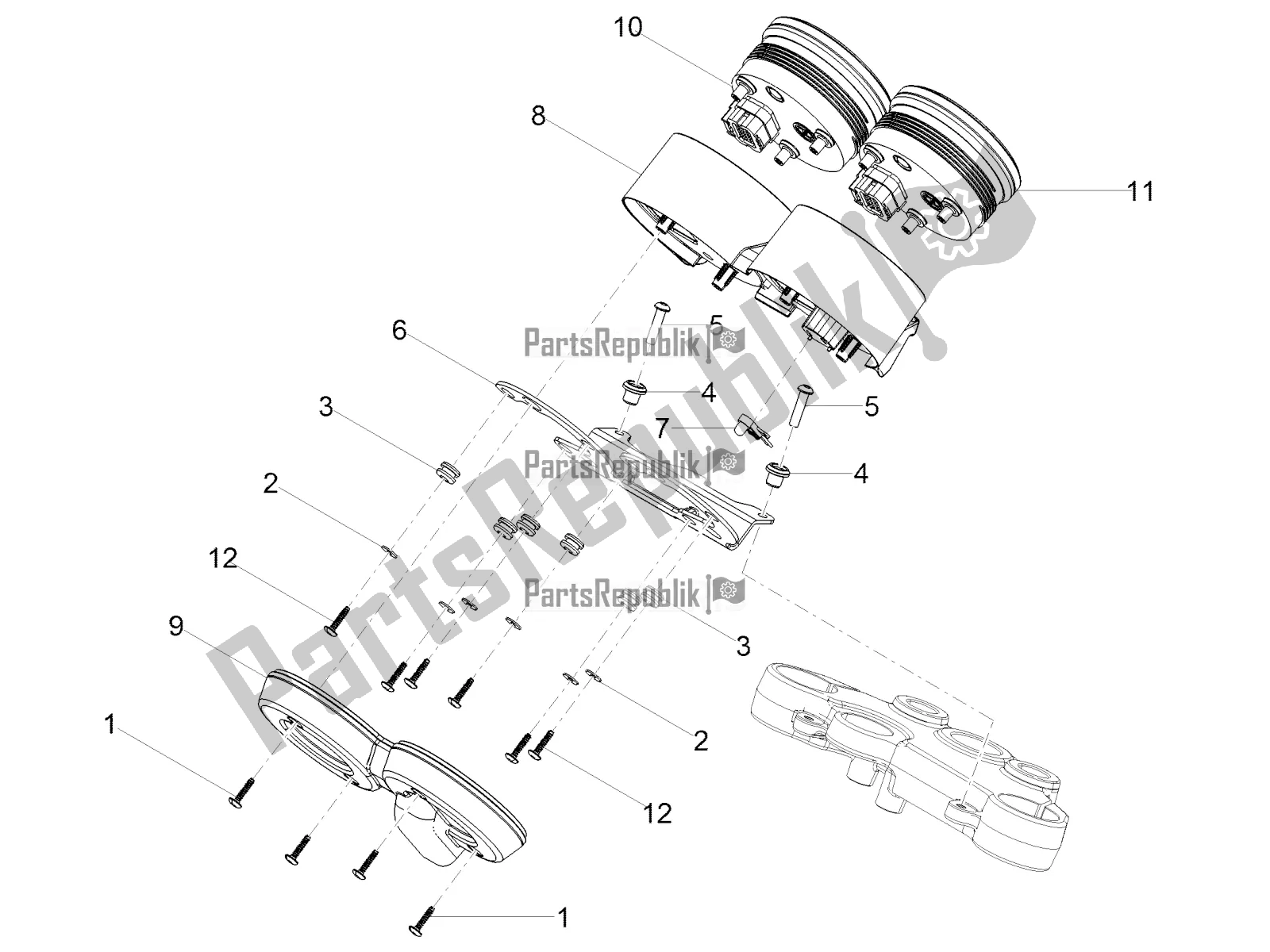 Toutes les pièces pour le Instruments du Moto-Guzzi V7 III Milano 750 ABS 2018