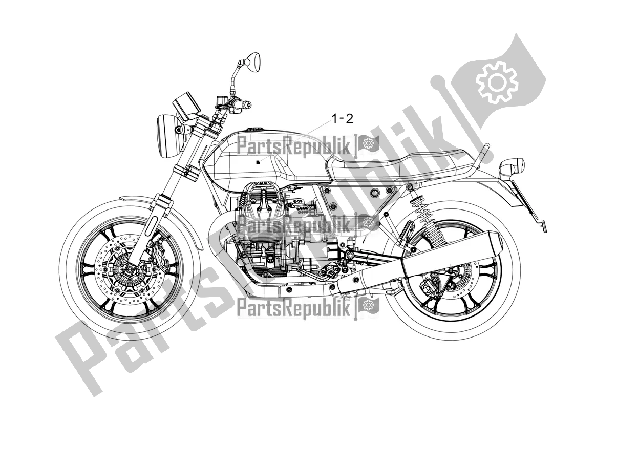 All parts for the Decal of the Moto-Guzzi V7 III Milano 750 ABS 2019