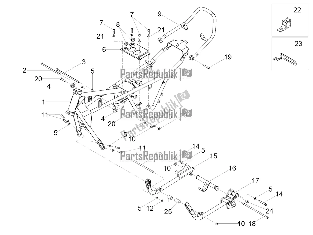 Tutte le parti per il Telaio del Moto-Guzzi V7 III Milano 750 ABS 2019