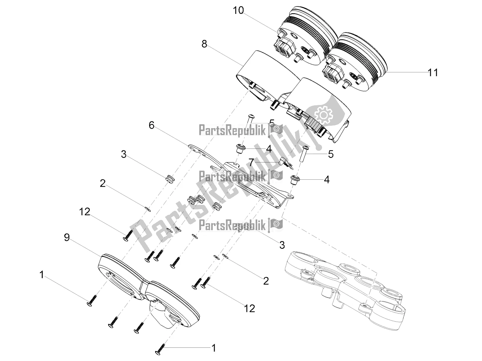 All parts for the Instruments of the Moto-Guzzi V7 III Milano 750 ABS 2019