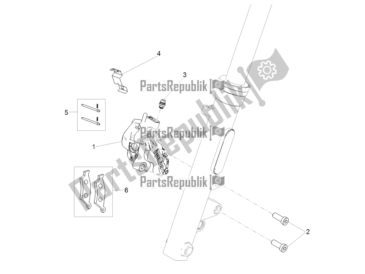 Tutte le parti per il Pinza Freno Anteriore del Moto-Guzzi V7 III Milano 750 ABS USA 2018