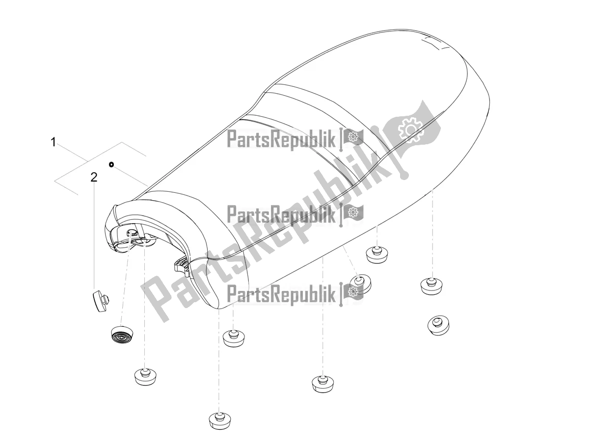 All parts for the Saddle of the Moto-Guzzi V7 III Milano 750 ABS USA 2018