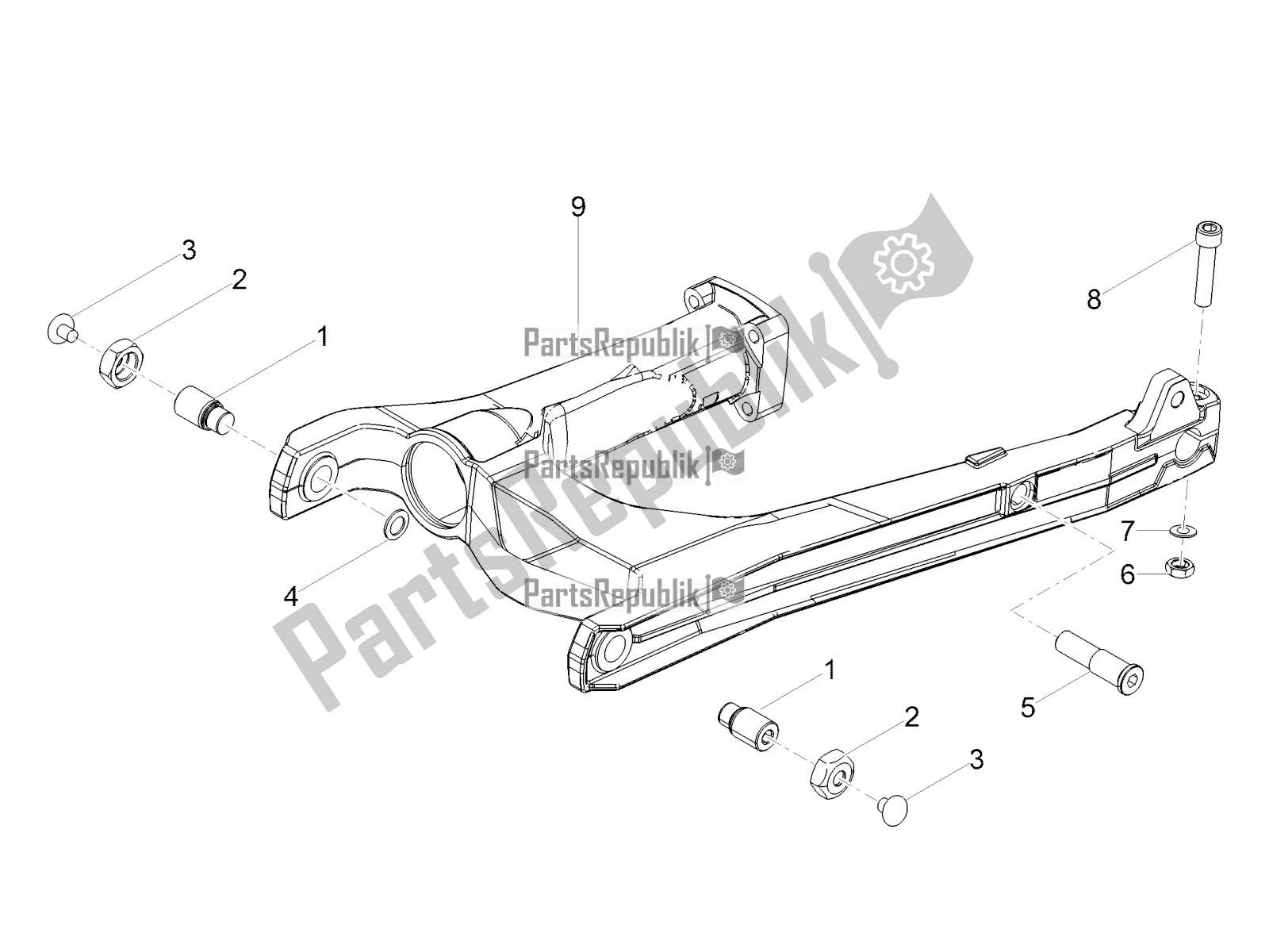 Todas las partes para Brazo Oscilante de Moto-Guzzi V7 III Milano 750 ABS USA 2018