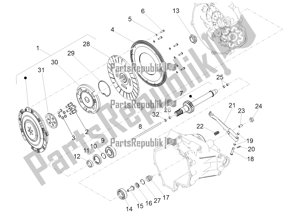 Tutte le parti per il Frizione del Moto-Guzzi V7 III Milano 750 ABS USA 2019