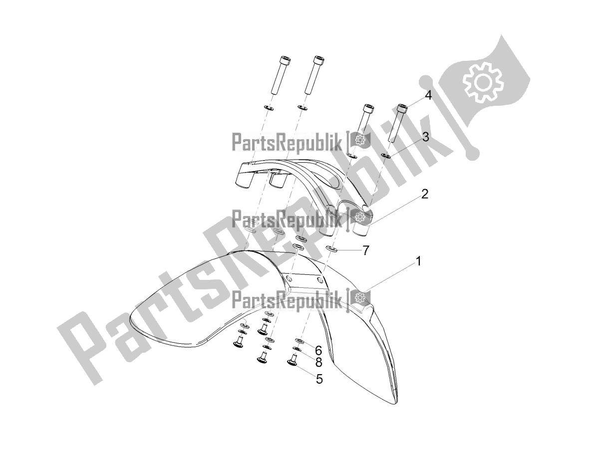 Todas las partes para Guardabarros Delantero de Moto-Guzzi V7 III Milano 750 ABS USA 2019