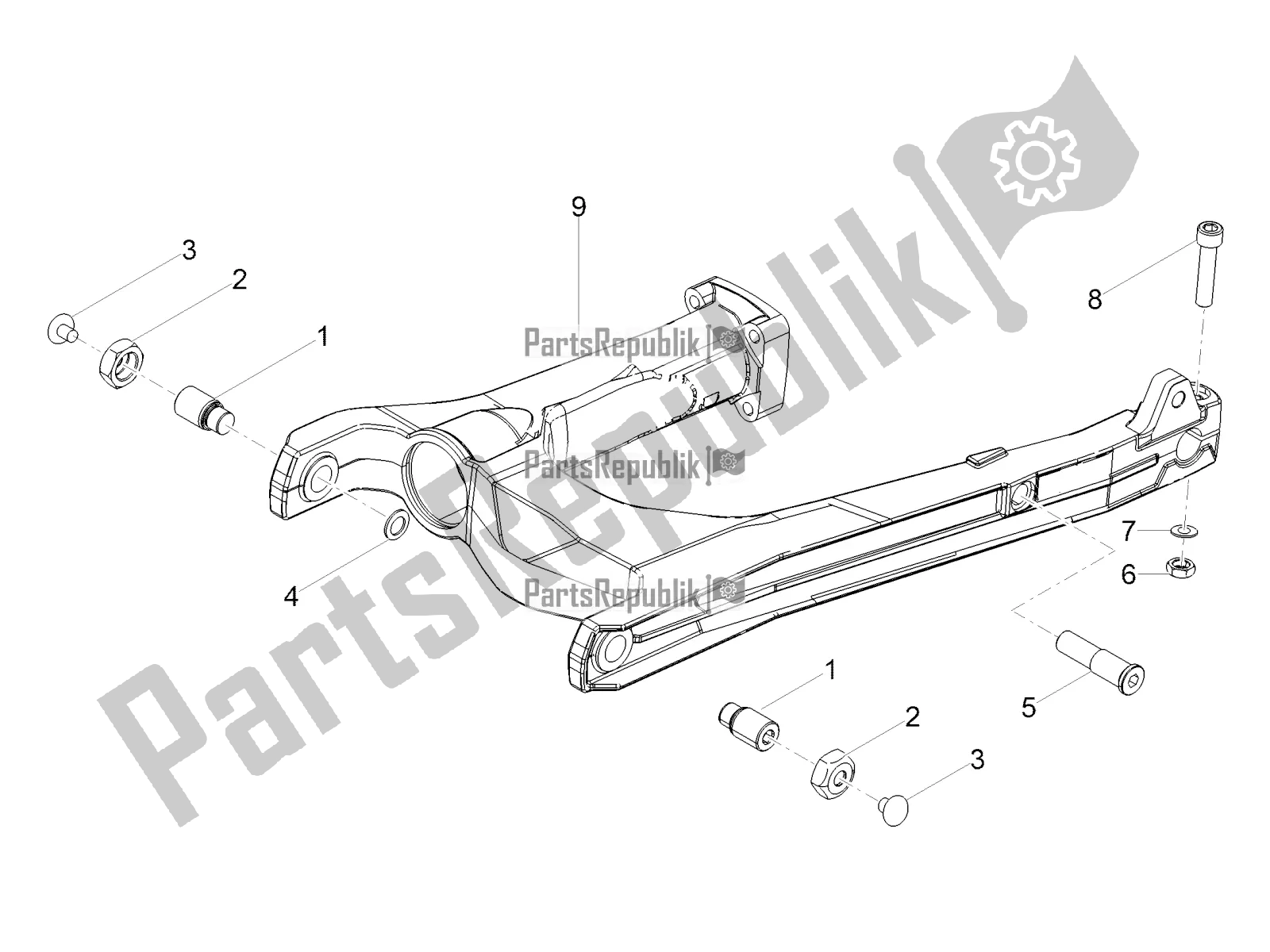 Wszystkie części do Rami? Wahad? Owe Moto-Guzzi V7 III Milano 750 ABS USA 2019