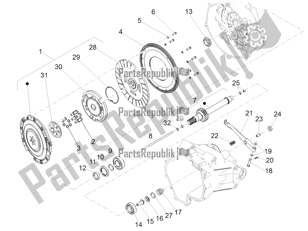 Toutes les pièces pour le Embrayage du Moto-Guzzi V7 III Racer 10 TH Anniversary 750 2020