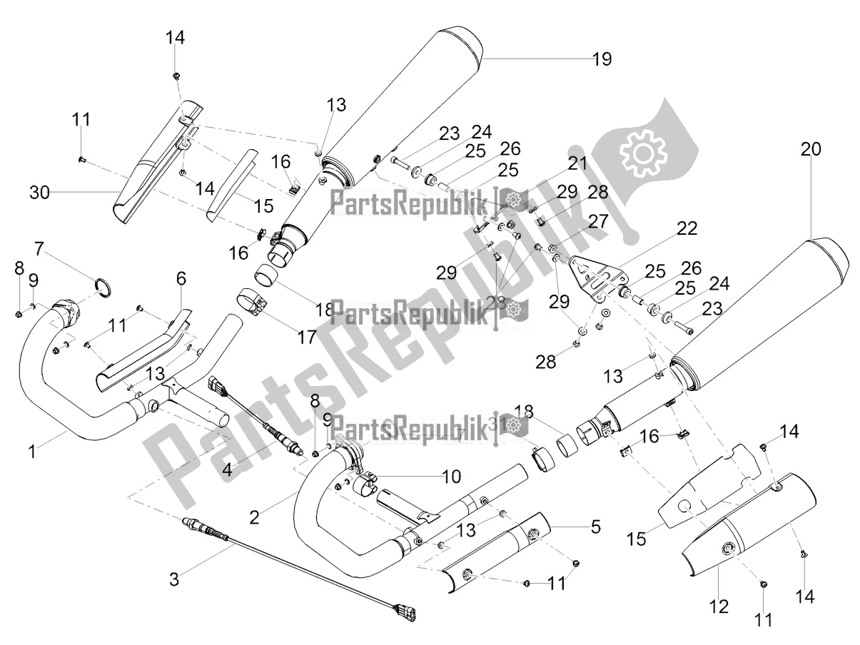 Todas las partes para Tubo De Escape de Moto-Guzzi V7 III Racer 10 TH Anniversary 750 2020