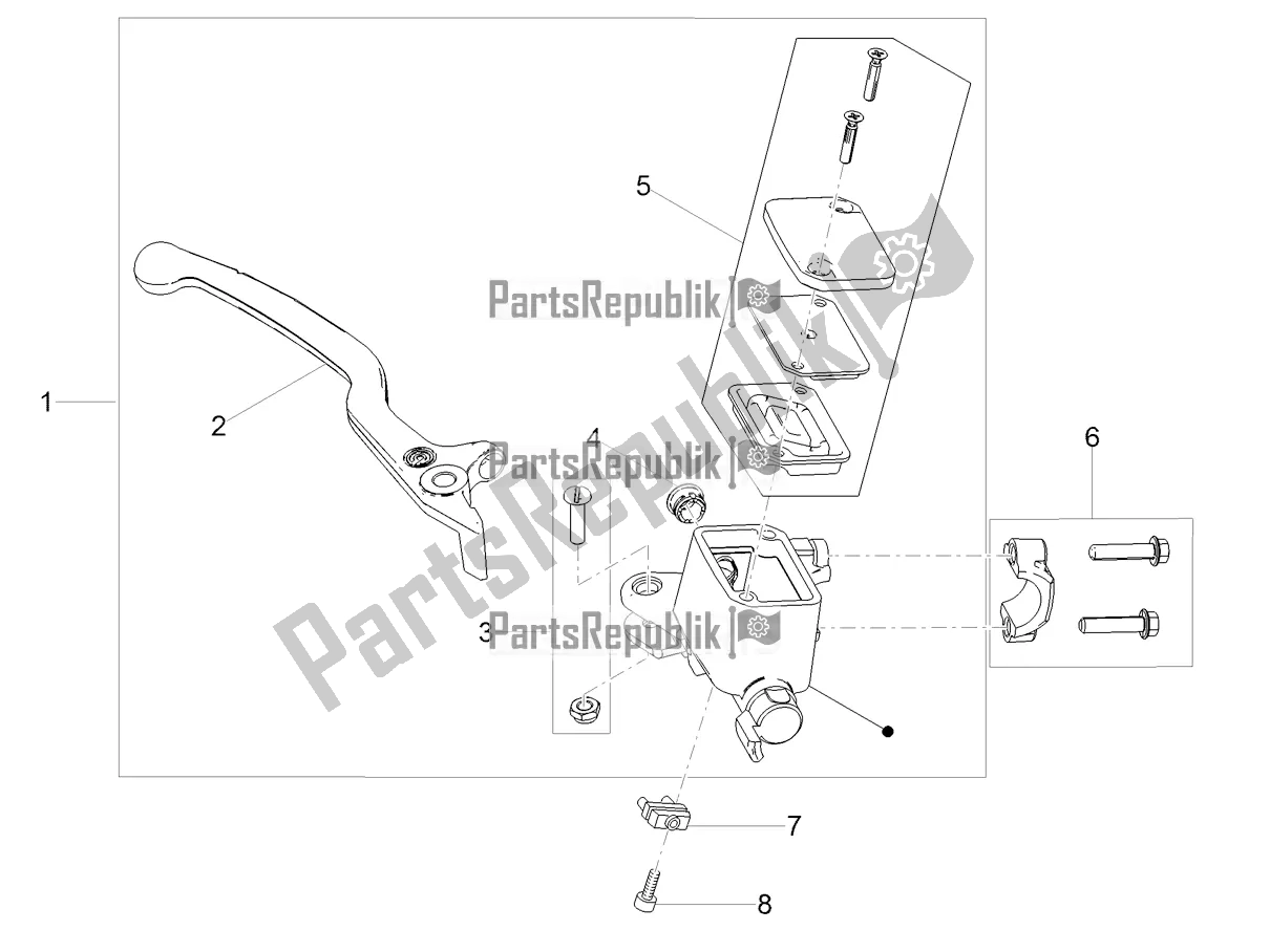 Toutes les pièces pour le Maître-cylindre Avant du Moto-Guzzi V7 III Racer 10 TH Anniversary 750 2020