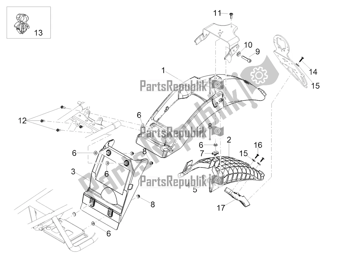 Toutes les pièces pour le Garde-boue Arrière du Moto-Guzzi V7 III Racer 10 TH Anniversary 750 2020