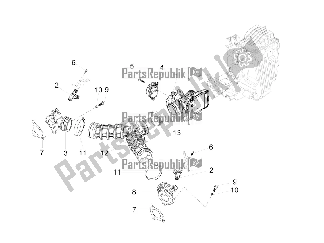 Toutes les pièces pour le Corps De Papillon du Moto-Guzzi V7 III Racer 10 TH Anniversary 750 2020