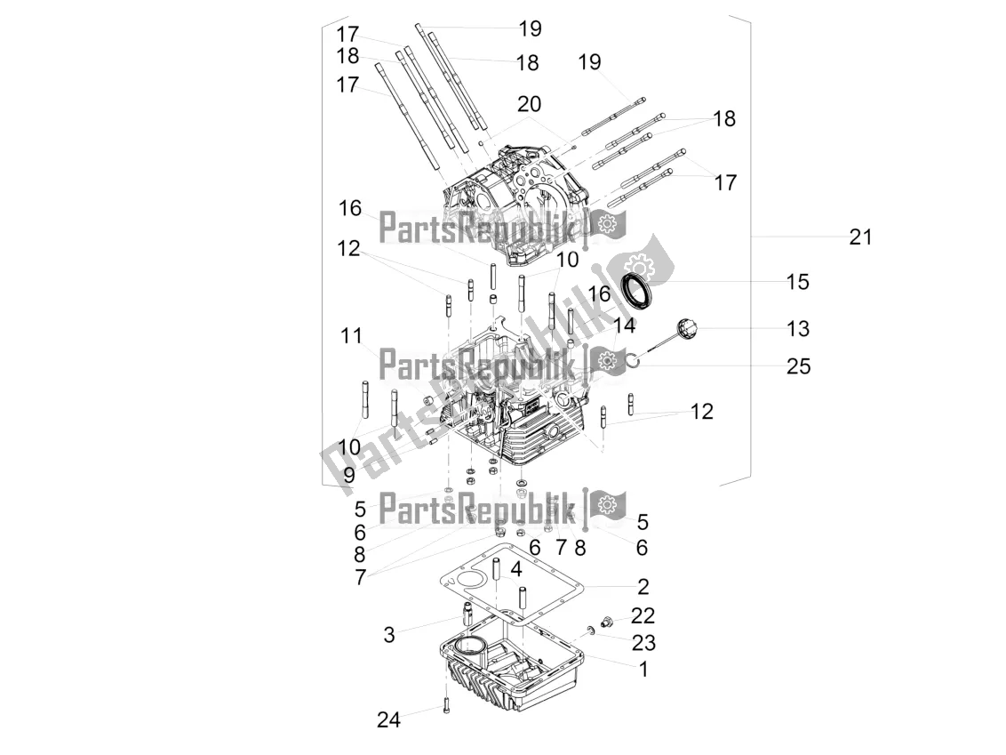 Tutte le parti per il Carter I del Moto-Guzzi V7 III Racer 10 TH Anniversary 750 2021