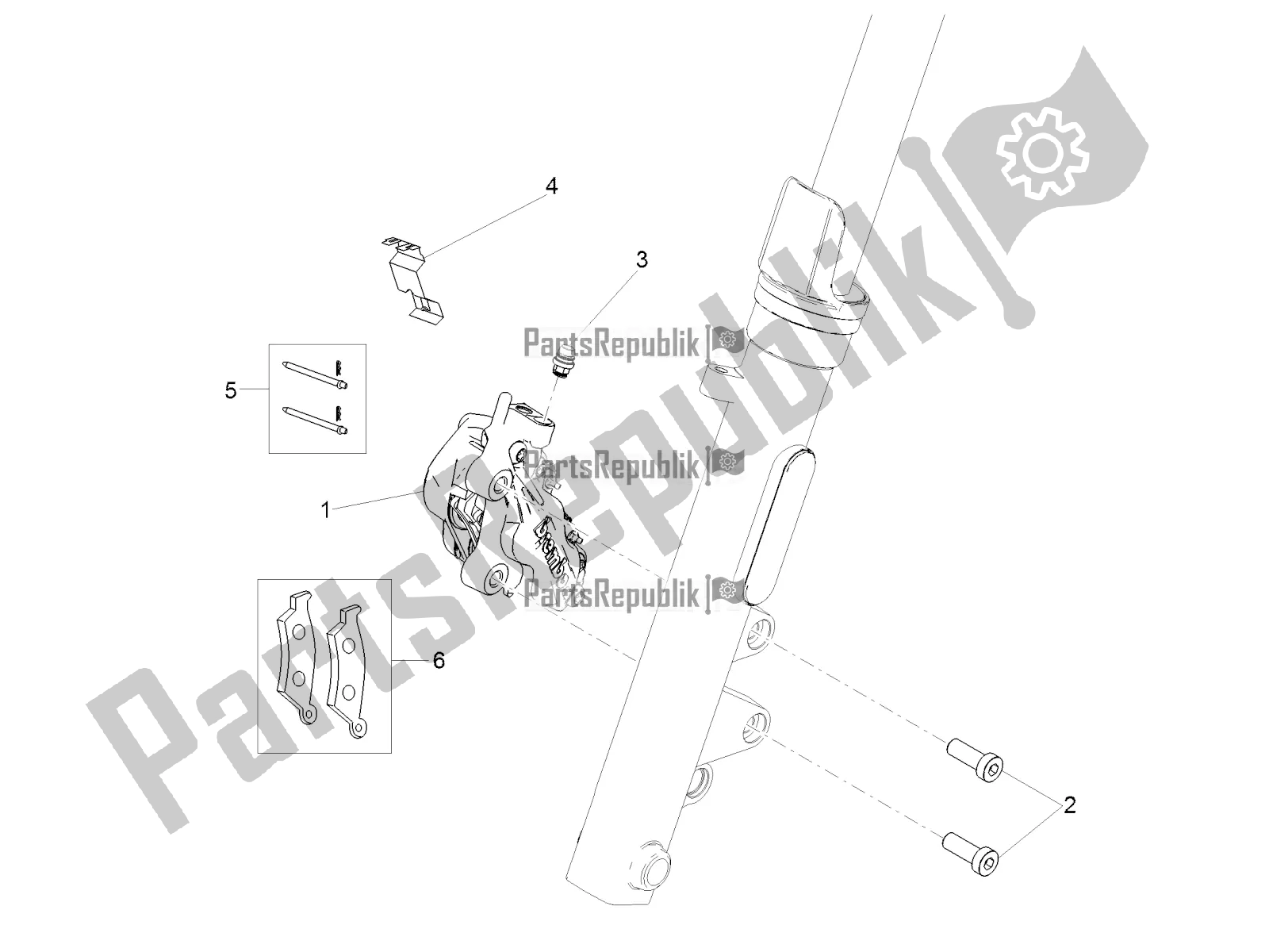 Tutte le parti per il Pinza Freno Anteriore del Moto-Guzzi V7 III Racer 10 TH Anniversary 750 2021