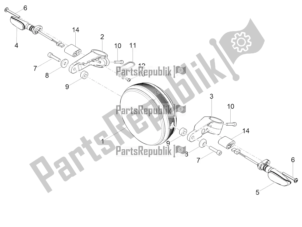 Toutes les pièces pour le Feux Avant du Moto-Guzzi V7 III Racer 10 TH Anniversary 750 2021